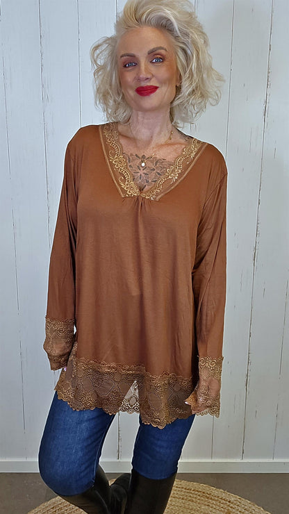 Frenchy topp terracotta