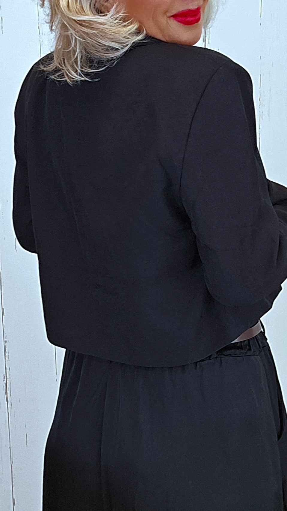 Mille kort blazer jakke svart