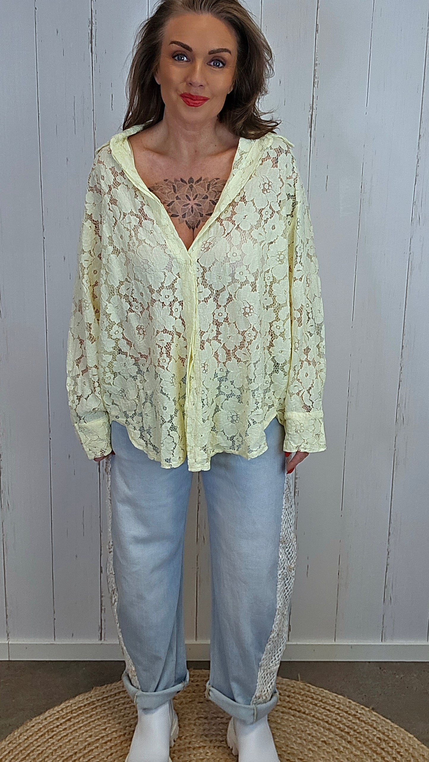 Alva blondeskjorte gul