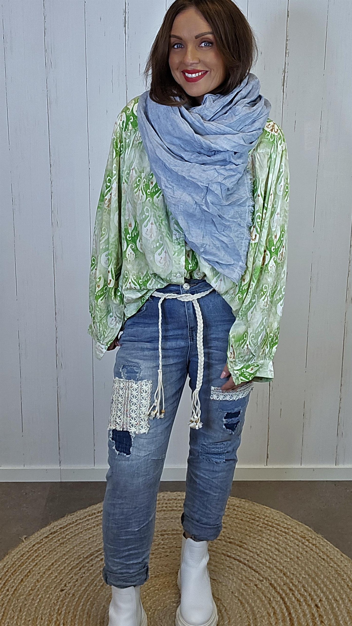 Elina viskosebluse grønn