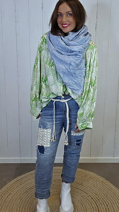 Elina viskosebluse grønn