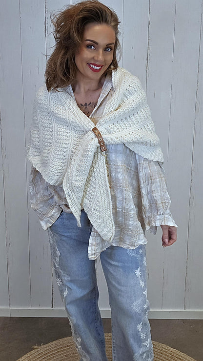 Signe strikket trekantsjal