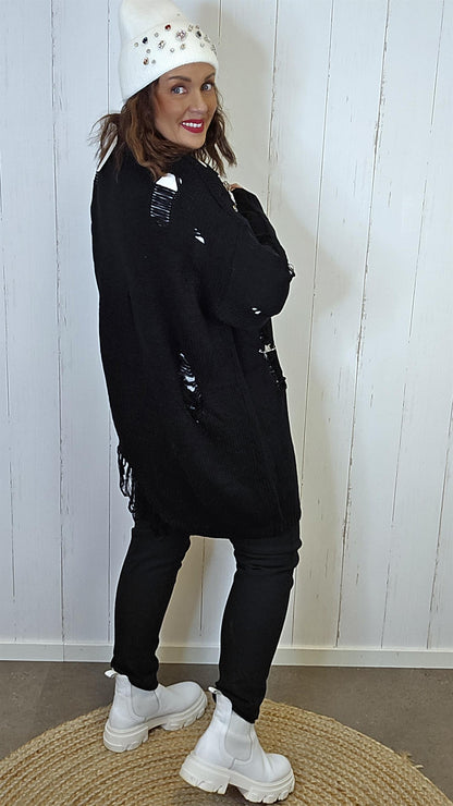 Astrid Strikkegenser med glidelås