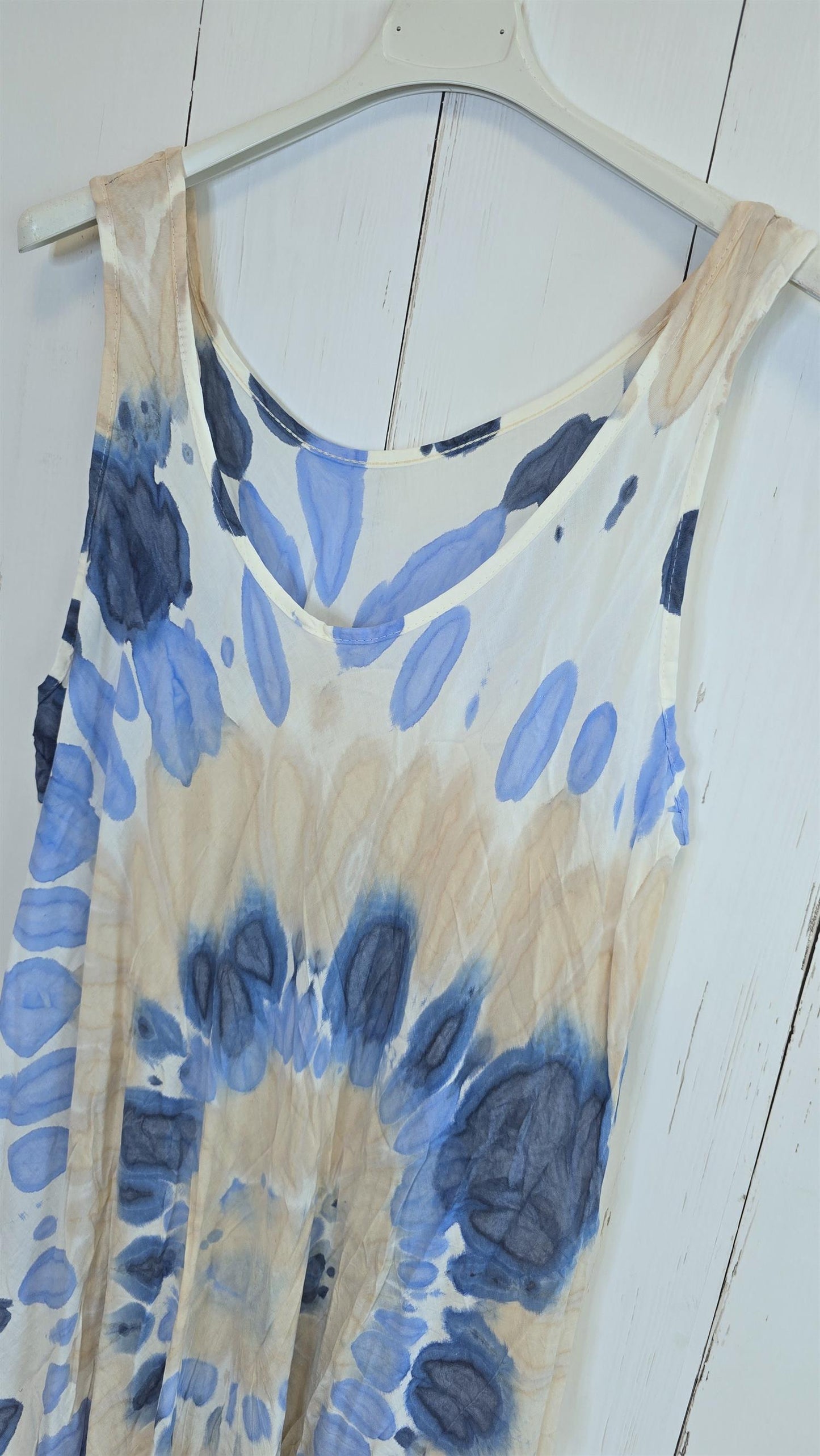 Tina kjole blå/beige