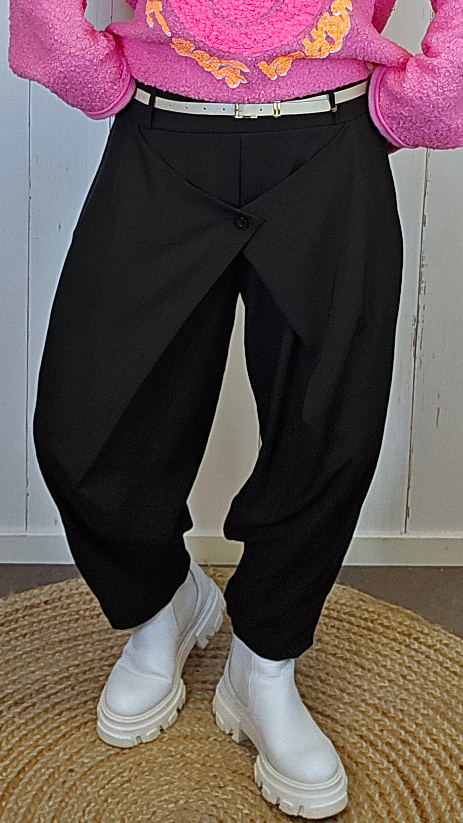 Sofie wrap bukse svart