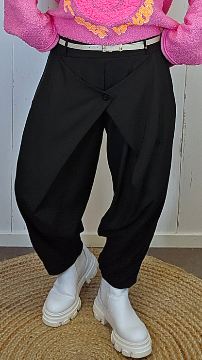 Sofie wrap bukse svart