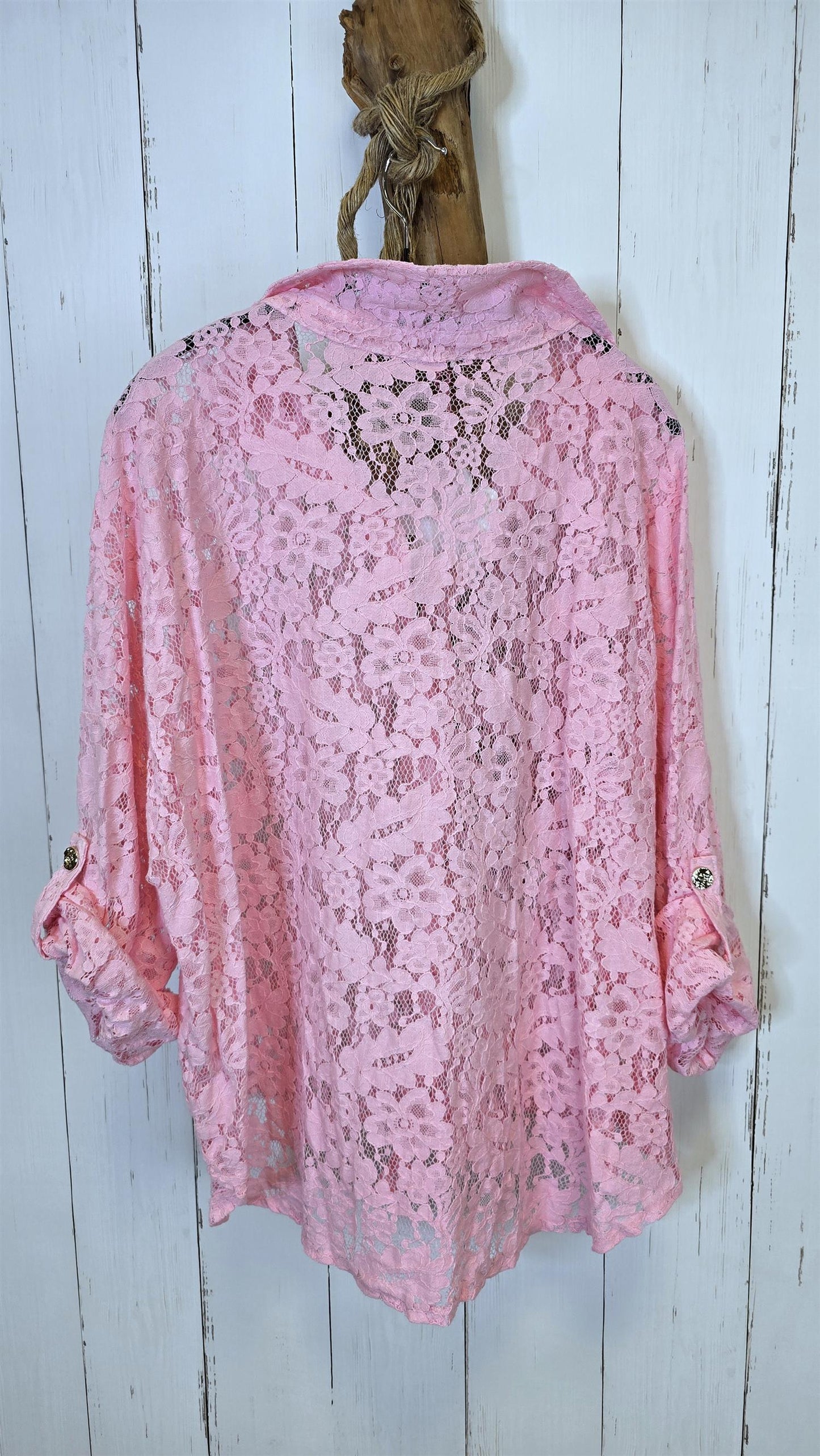 Amalie blondeskjorte rosa