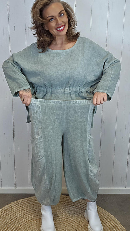 Becky baggy bukse lys grønn