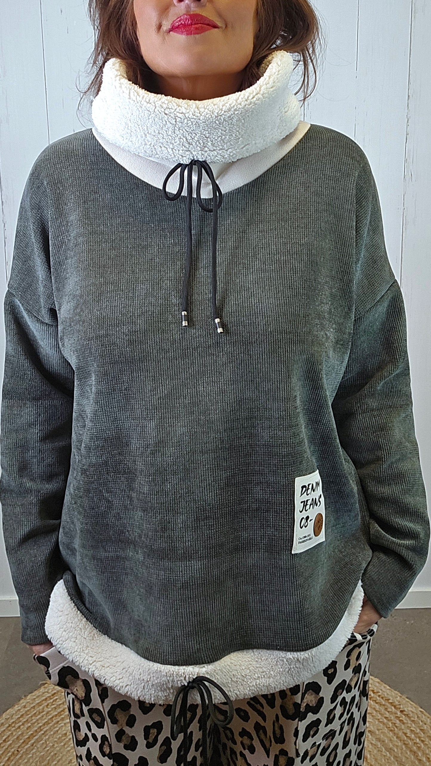 Siri Minicord genser Grønn