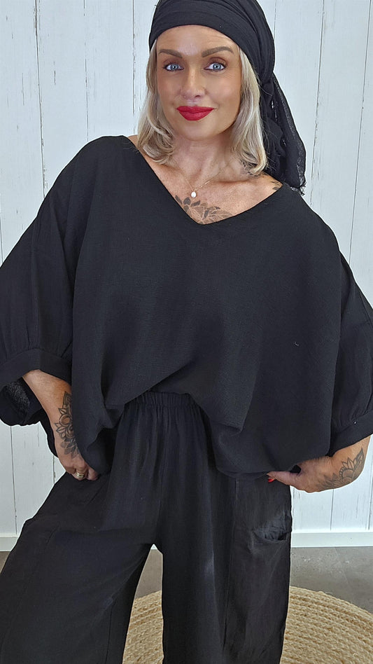 Tara topp svart