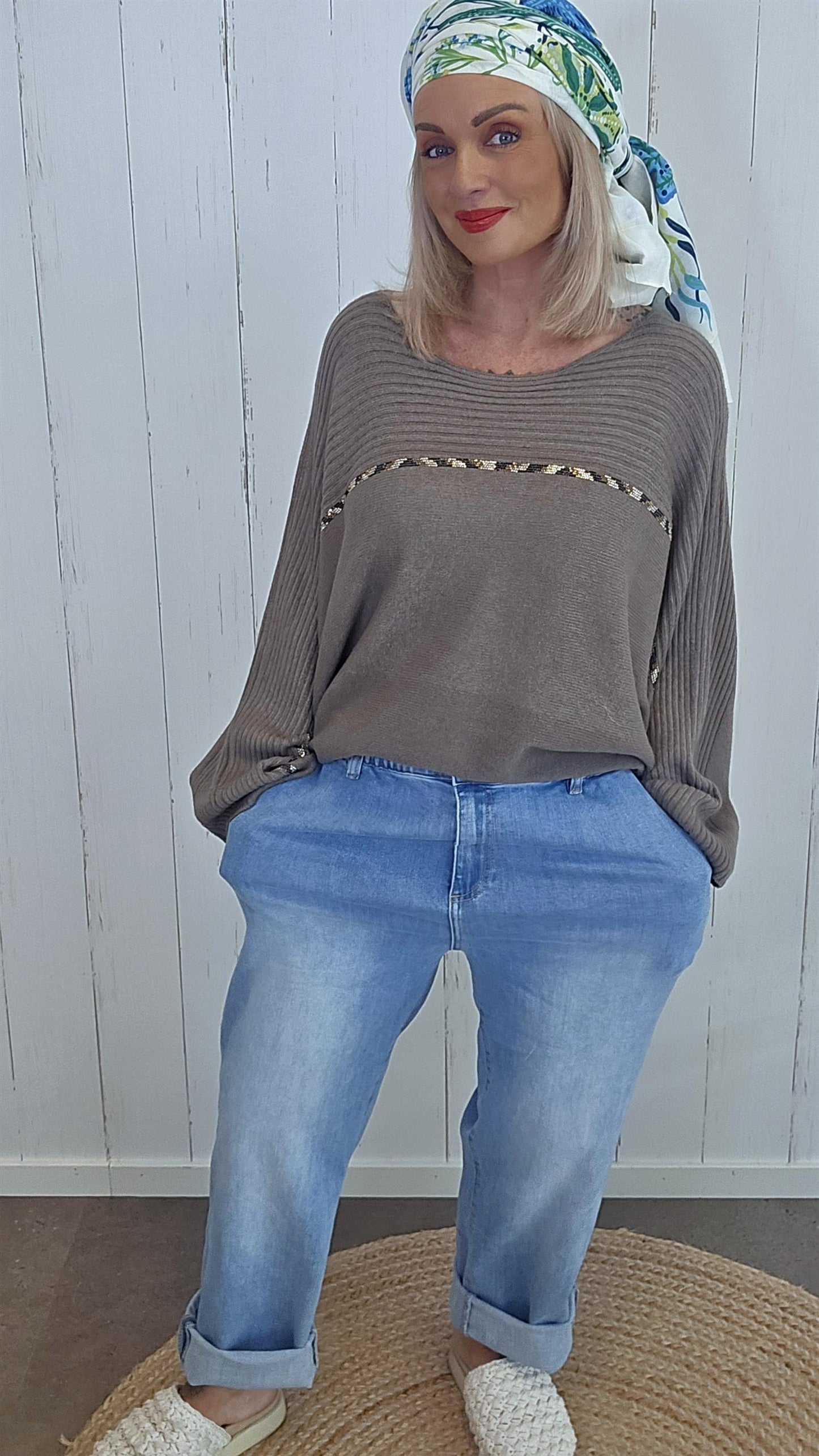 Cornelia Jeans med Strikk