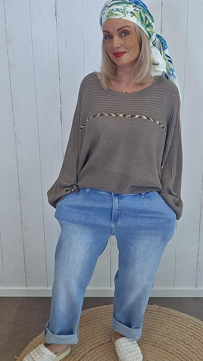 Cornelia Jeans med Strikk