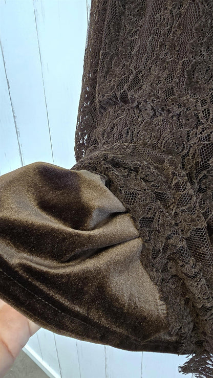 Ellen blondeskjørt mørk brun