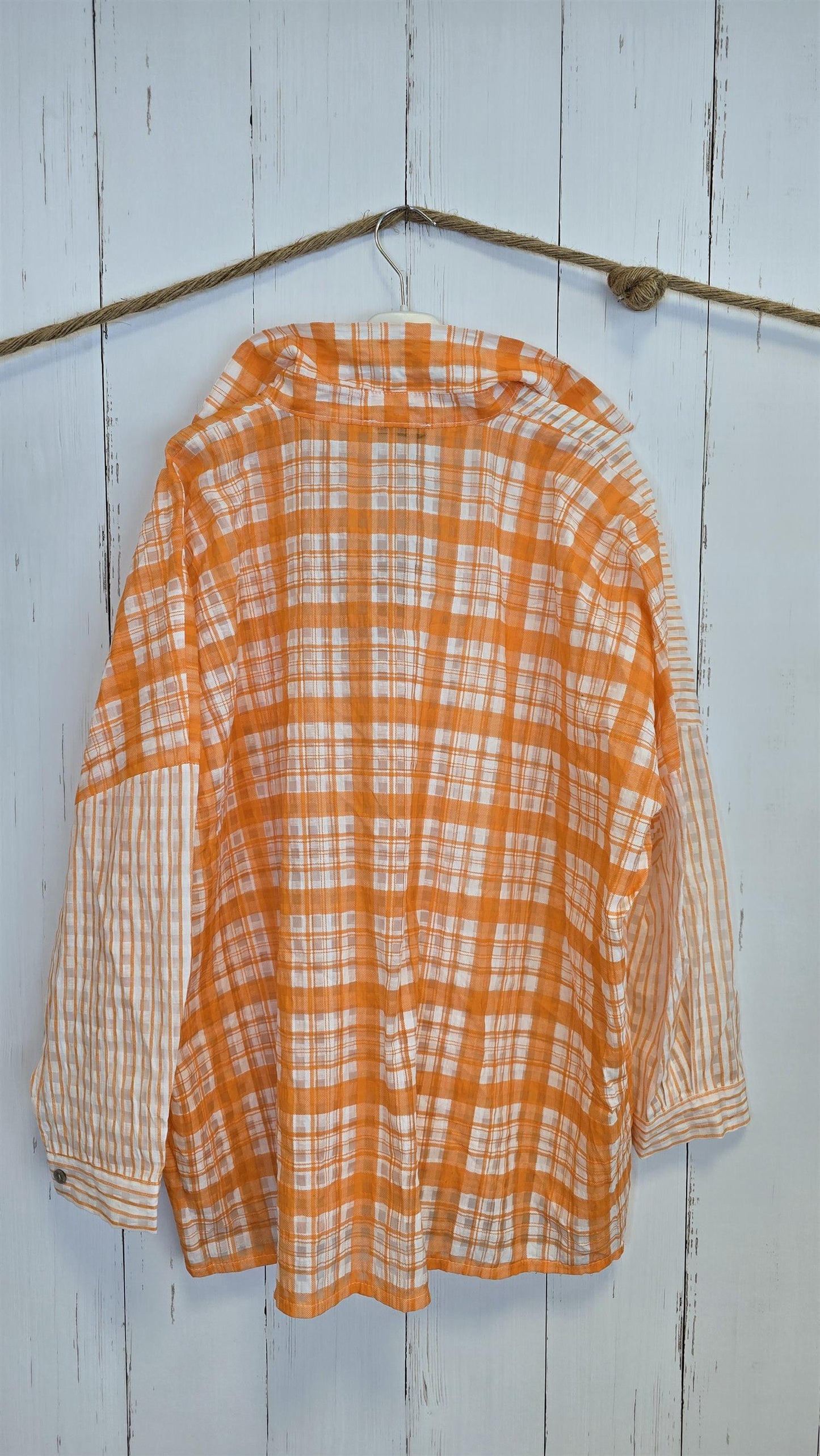 Hanna rutete skjorte orange