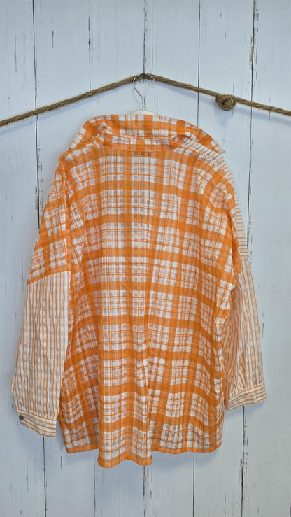 Hanna rutete skjorte orange