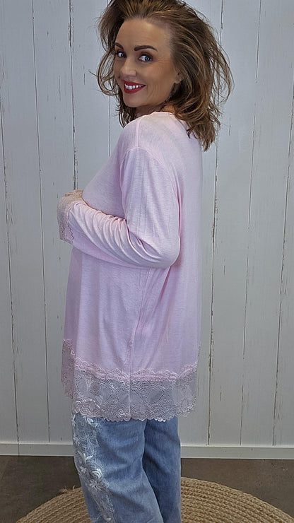 Frenchy topp rosa