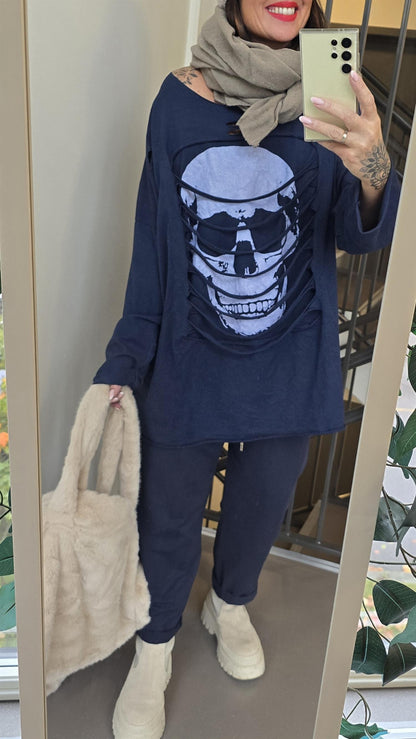 Raven topp blå