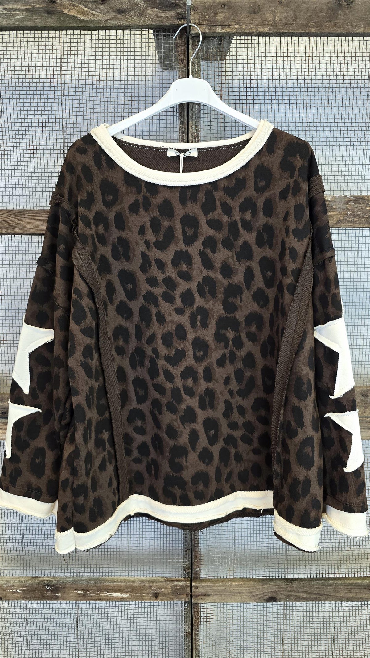 Stella leopardgenser med stjerne brun