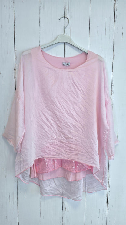 Gaya Lag-på-Lag Topp rosa