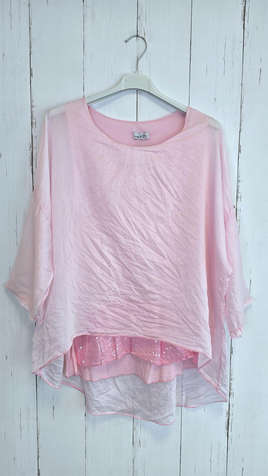 Gaya Lag-på-Lag Topp rosa