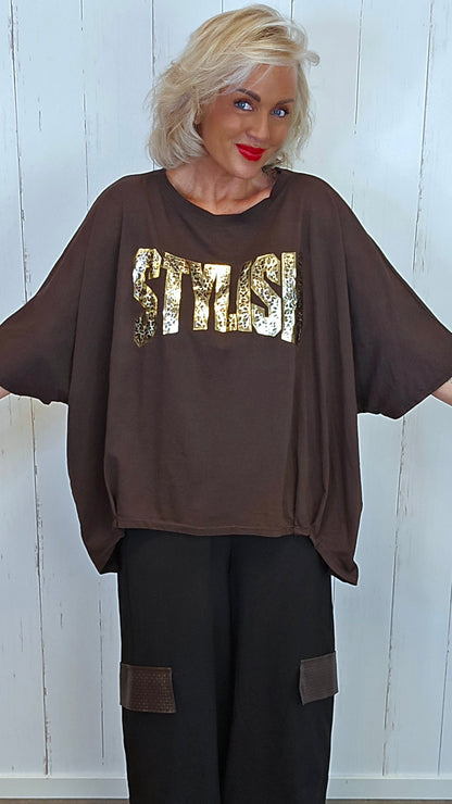 Stylish Topp brun