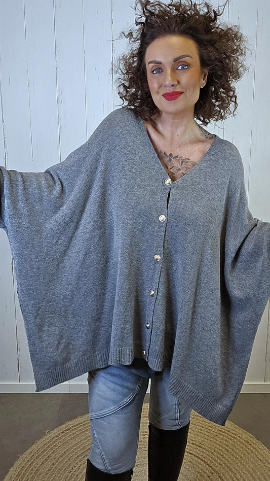 Enya cardigan grå