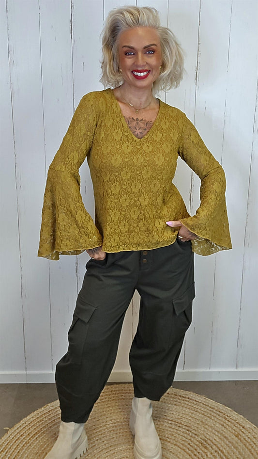 Emma blondetopp mustard