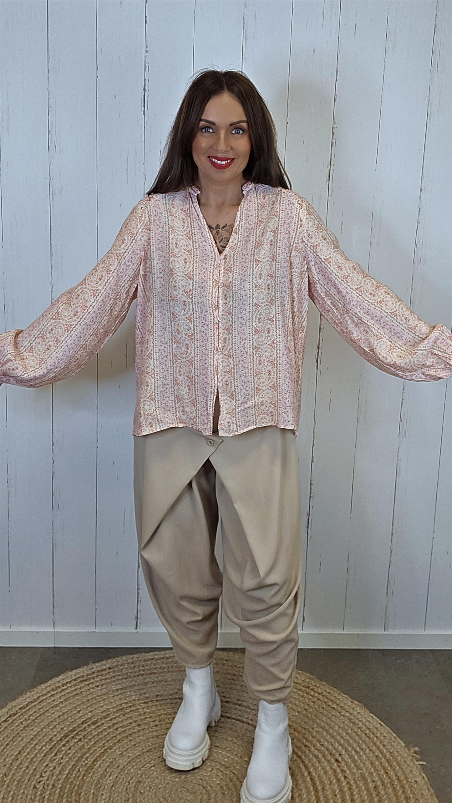 Hanna skjorte bluse rosa