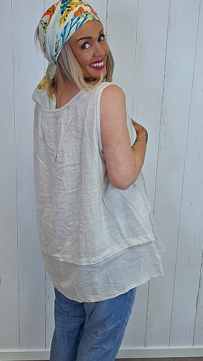 Hedda topp beige