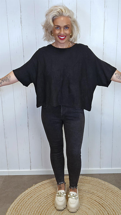 Luna genser topp svart