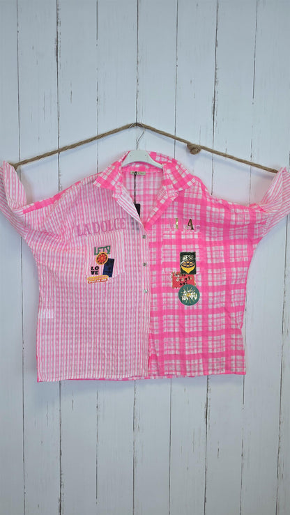 Hanna rutete skjorte rosa