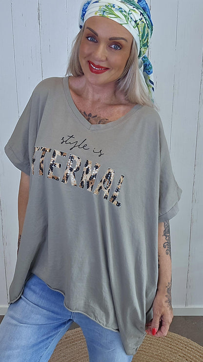 Fanny topp taupe
