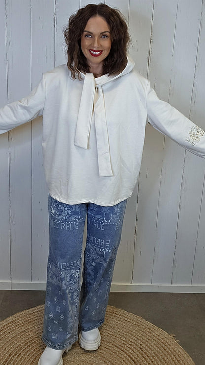 Amalie hettegenser beige