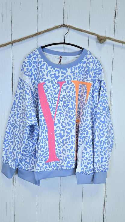 Ronja leo genser blå