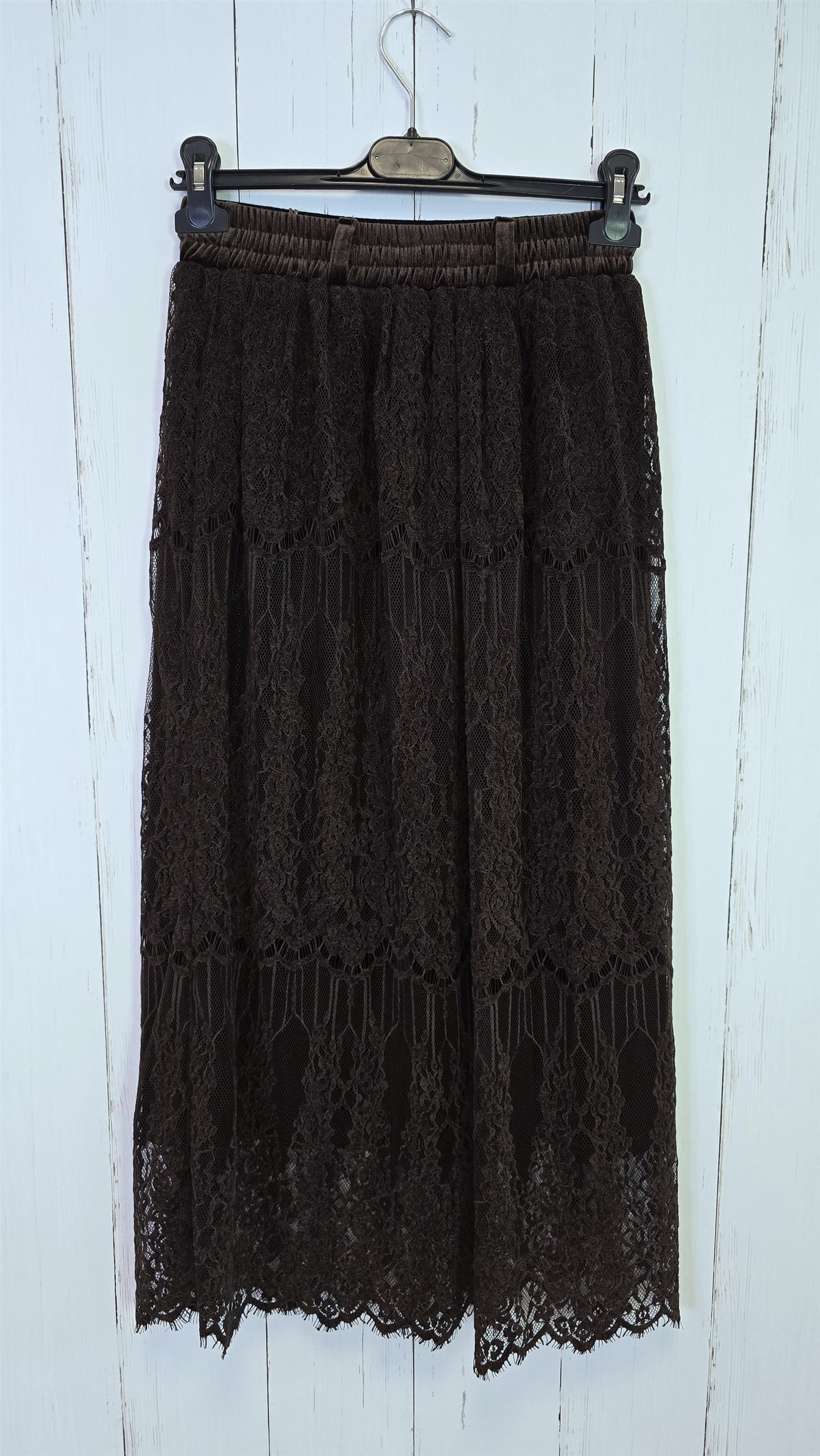 Ellen blondeskjørt mørk brun