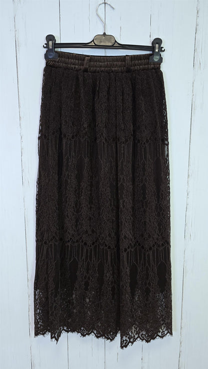 Ellen blondeskjørt mørk brun