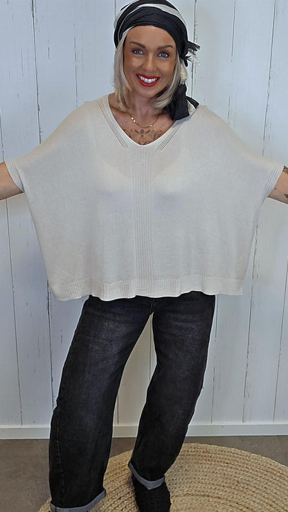 Ylva genser topp beige