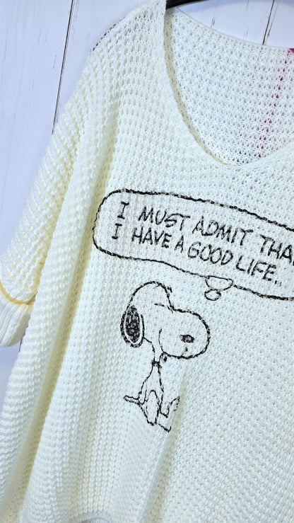 Snoopy Genser Creme