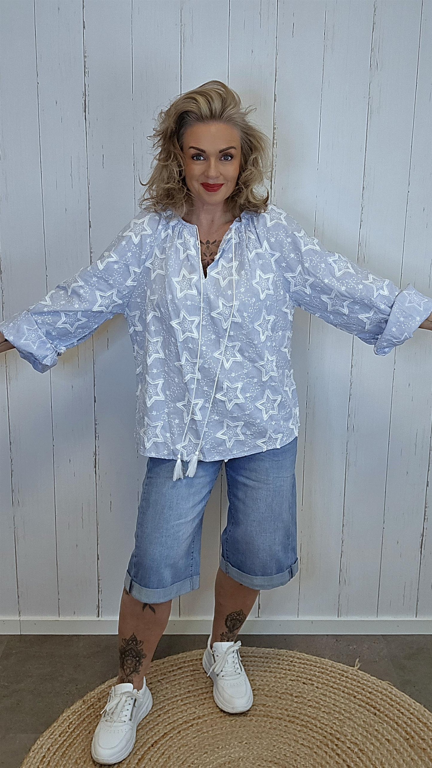 Stella bluse med stjernemønster