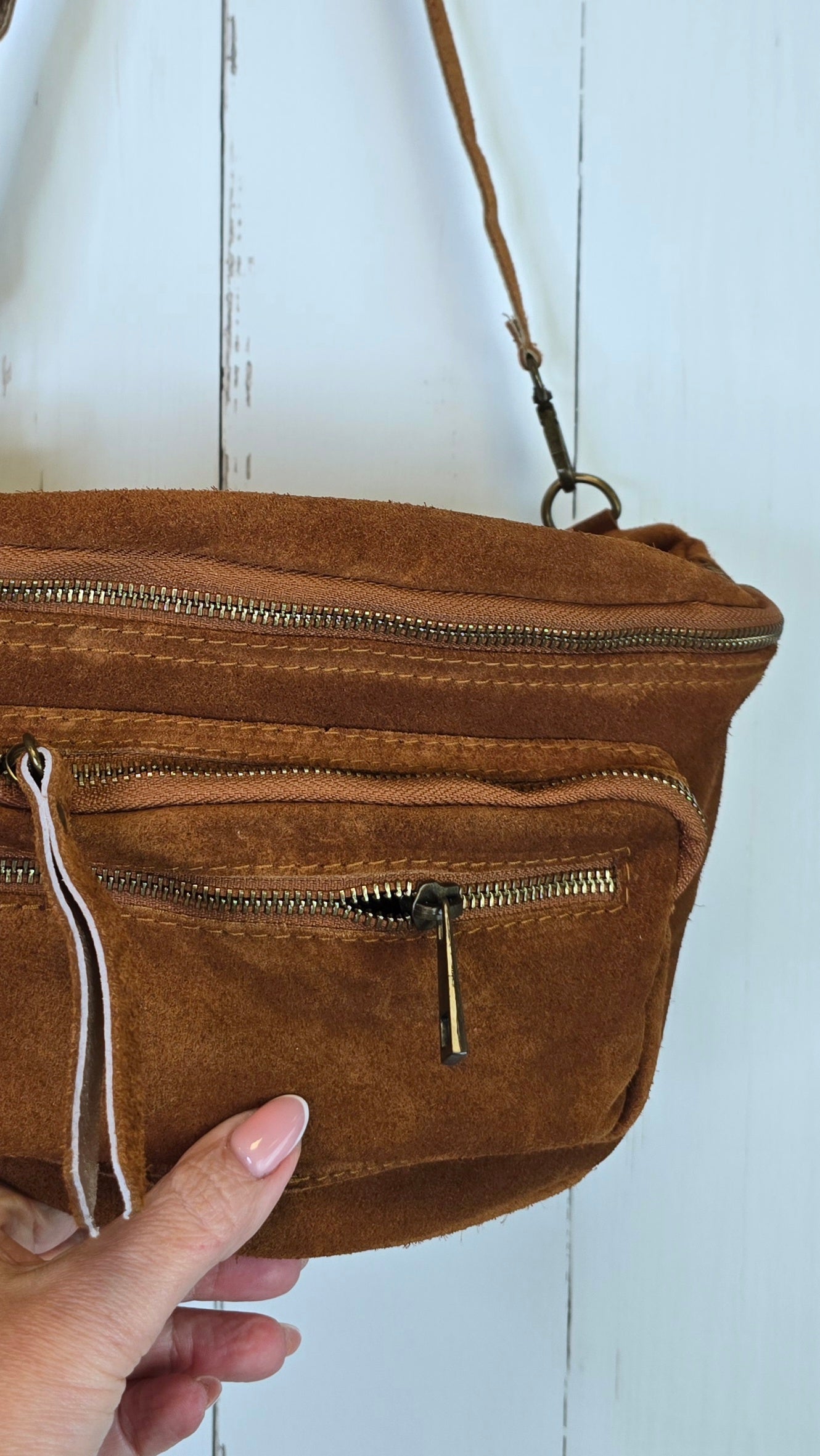 Seline skinn veske cognac