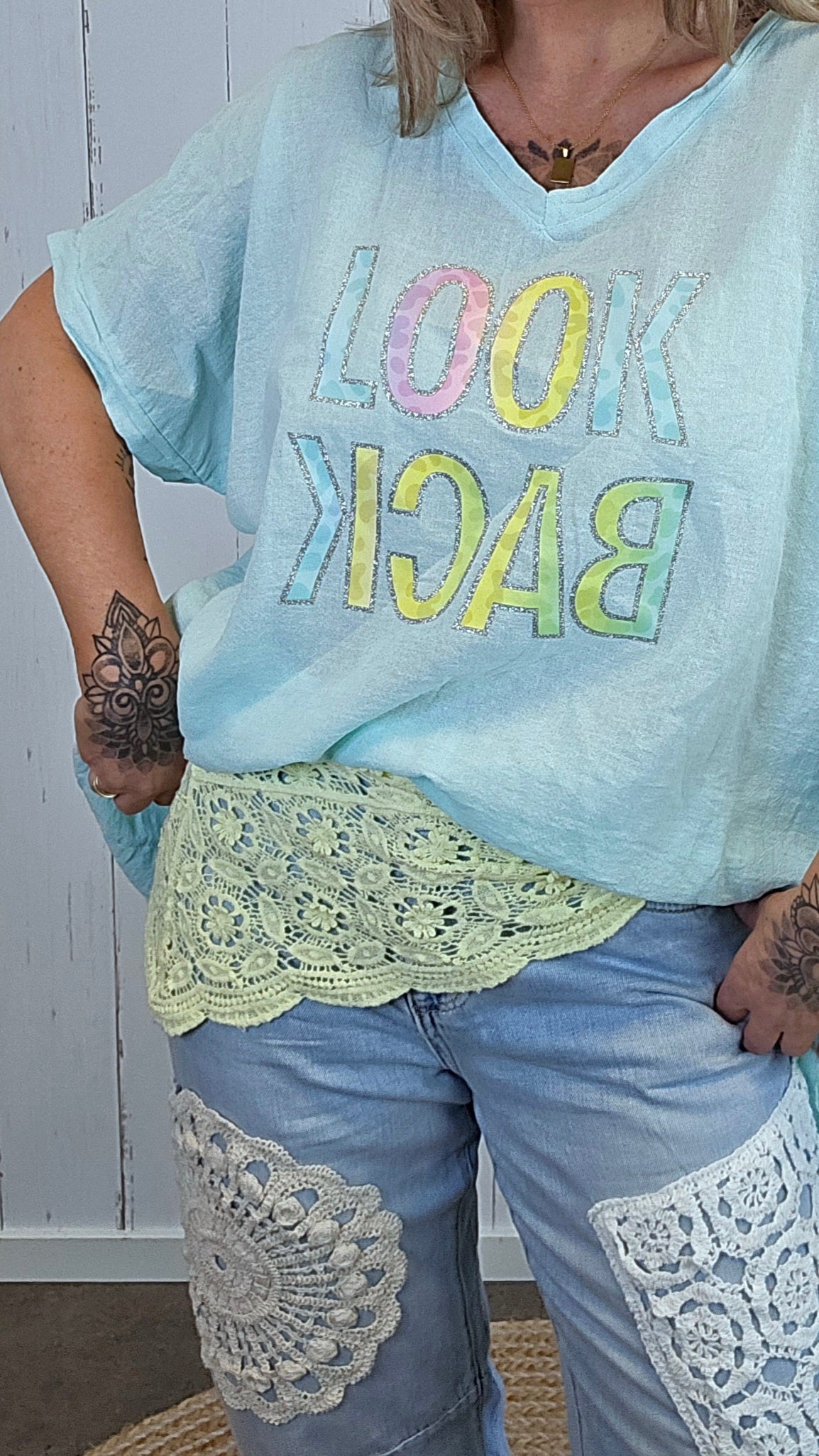 Thea blonde skjerf gul