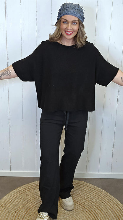 Luna genser topp svart
