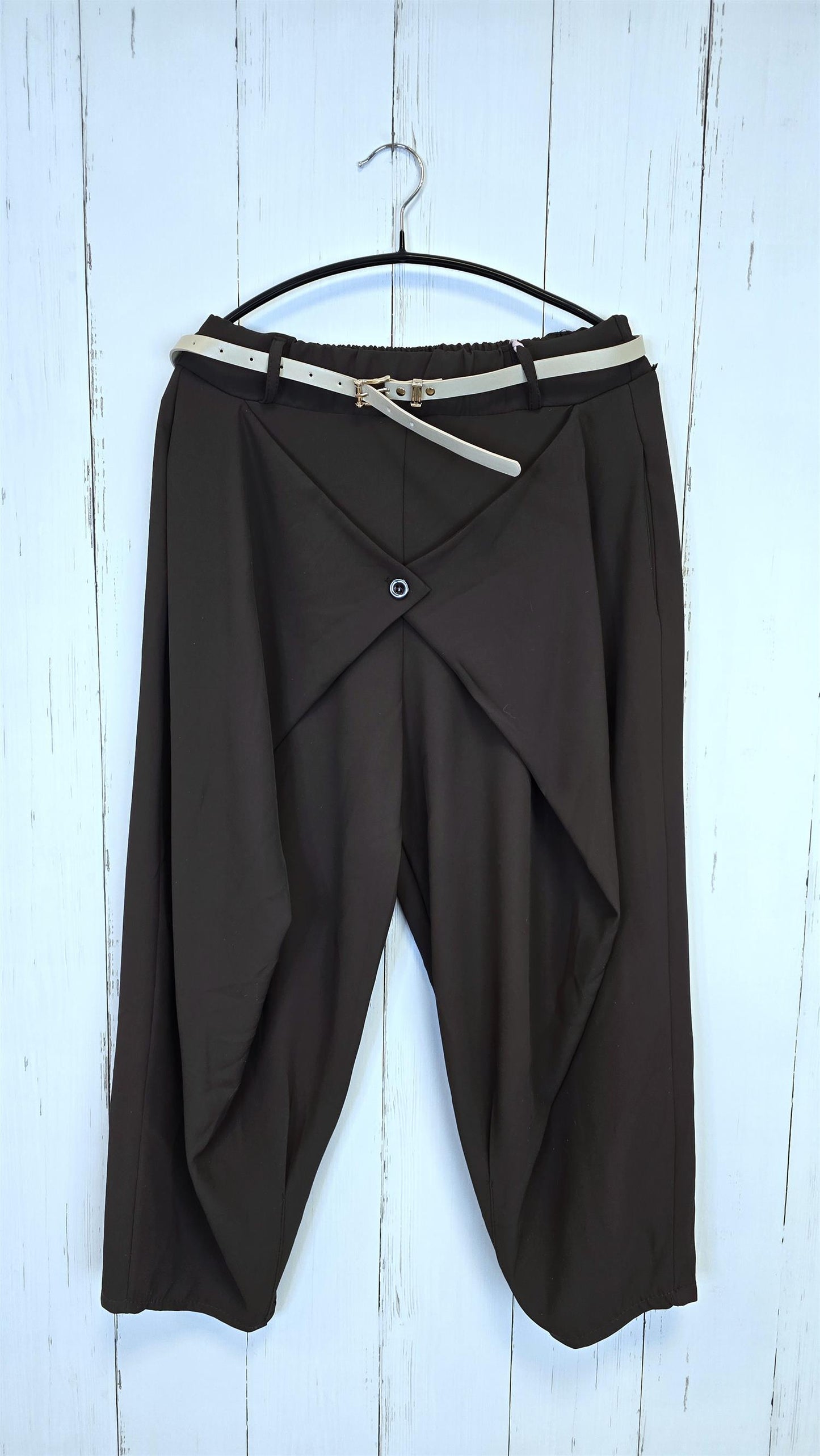 Sofie wrap bukse brun