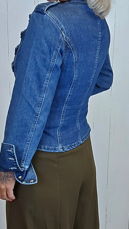 Jeans jakke med Dekor