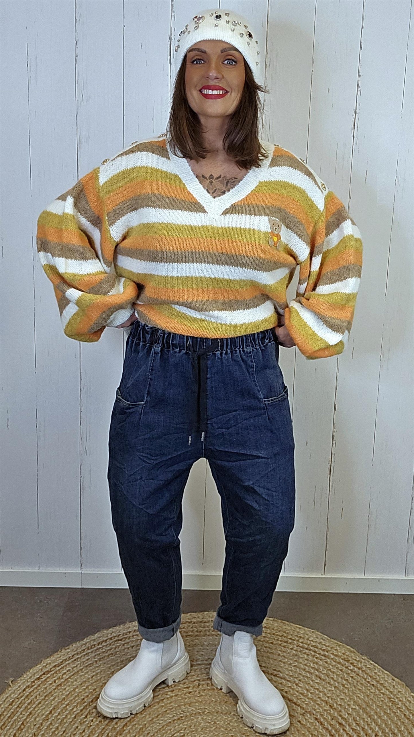 Dina jeans med strikk