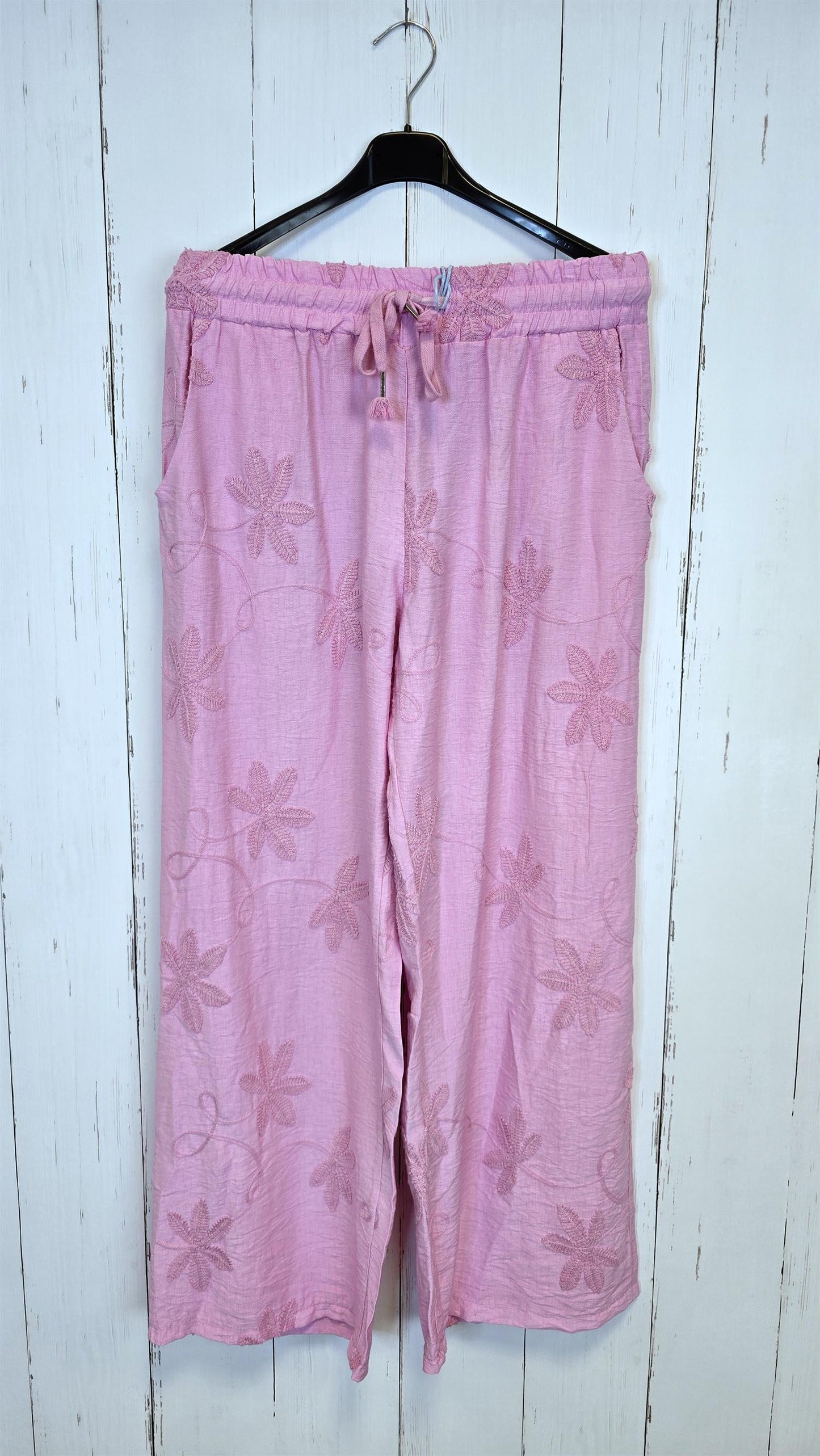 Selma blomsterbukse rosa