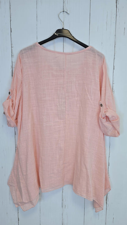 Nicky bomullstopp med smykke rosa/ Peach