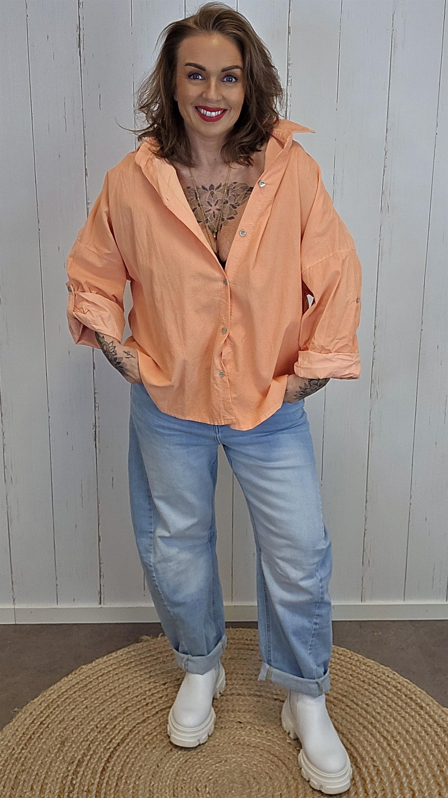 Sienna skjorte med blonderygg