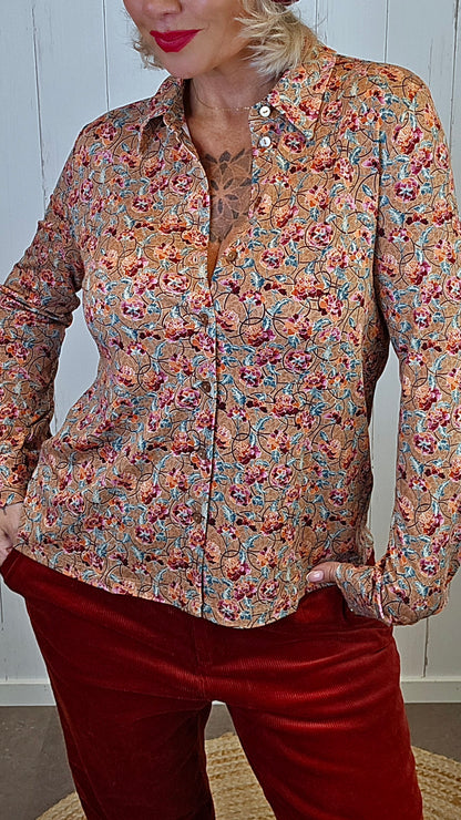 Pia floral skjorte