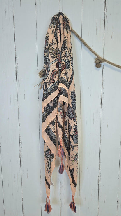 Pauline skjerf peach